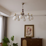 Lucienne Orb Chandelier – Modern Glass & Gold Pendant Light