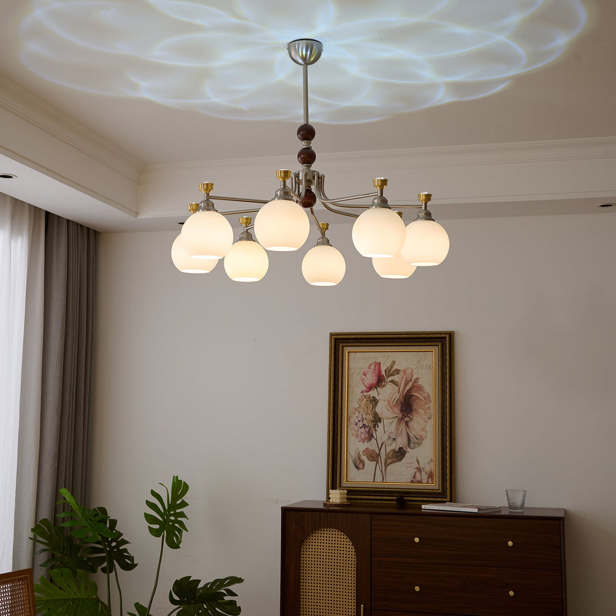 Lucienne Orb Chandelier – Modern Glass & Gold Pendant Light