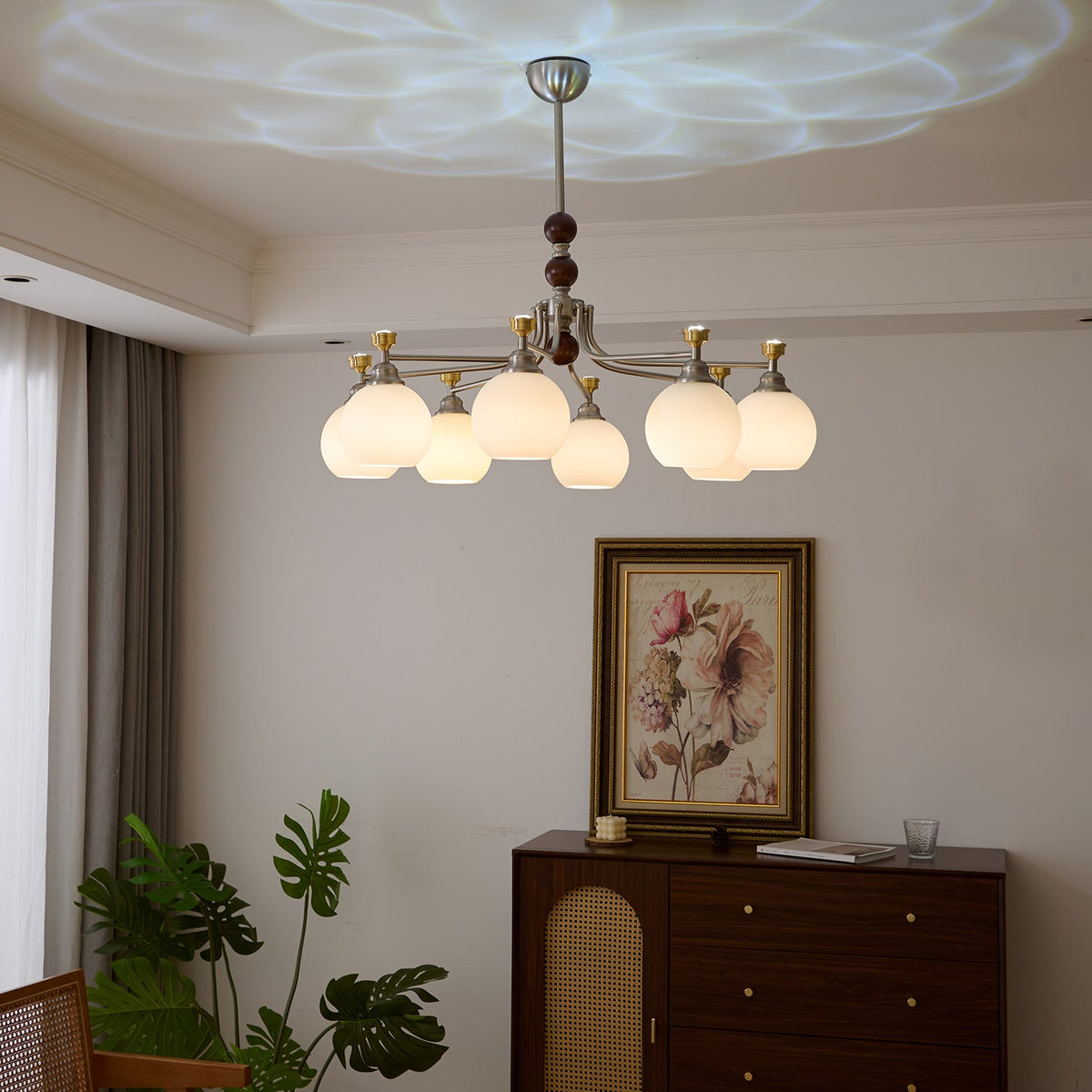 Lucienne Orb Chandelier – Modern Glass & Gold Pendant Light