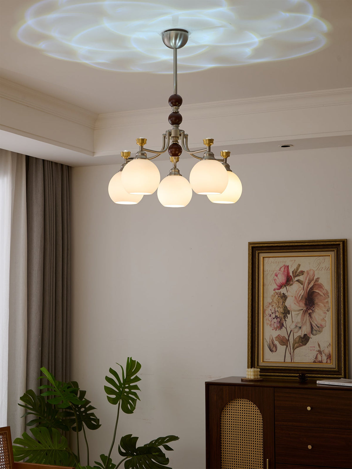 Lucienne Orb Chandelier – Modern Glass & Gold Pendant Light