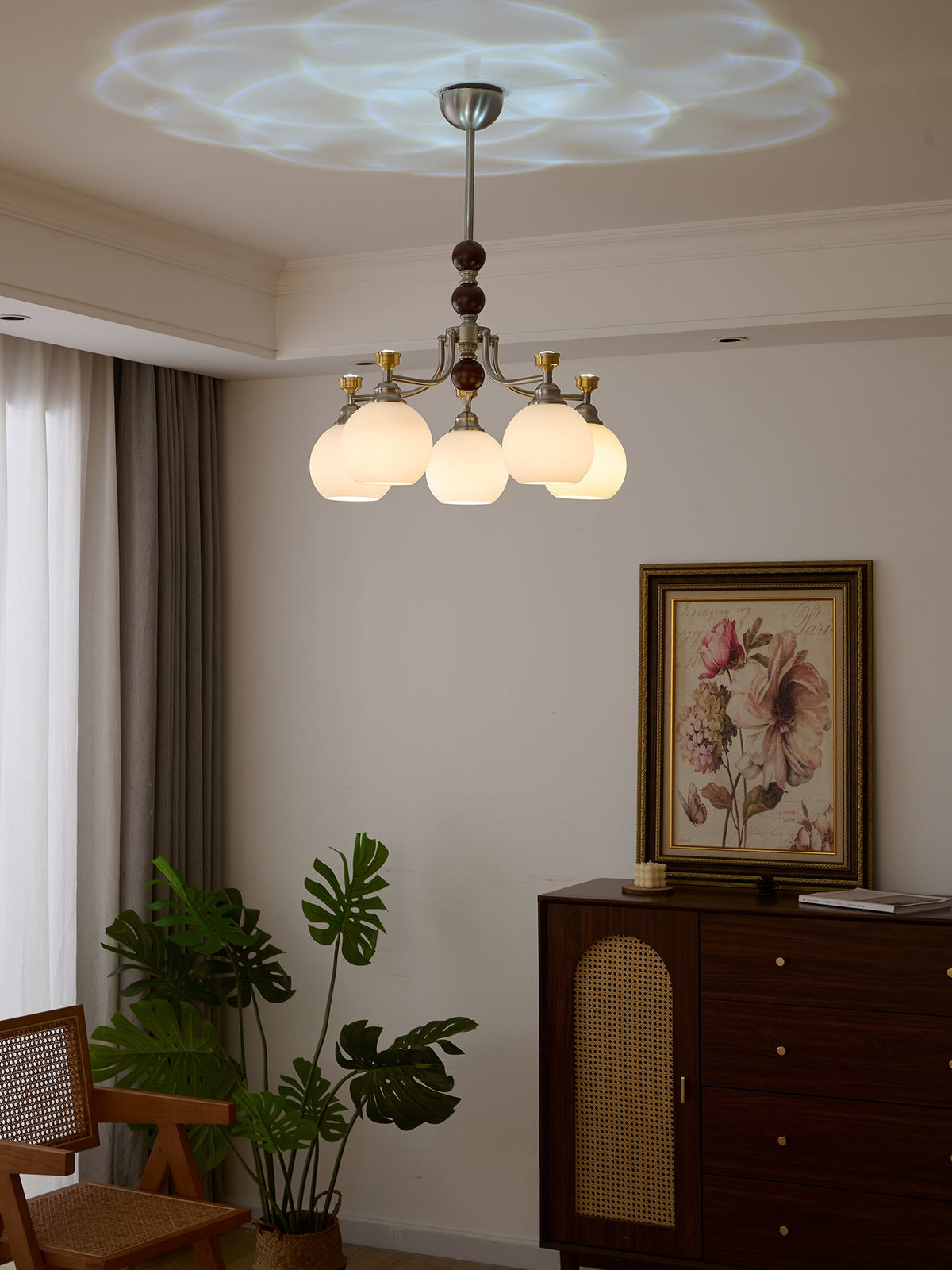 Lucienne Orb Chandelier – Modern Glass & Gold Pendant Light