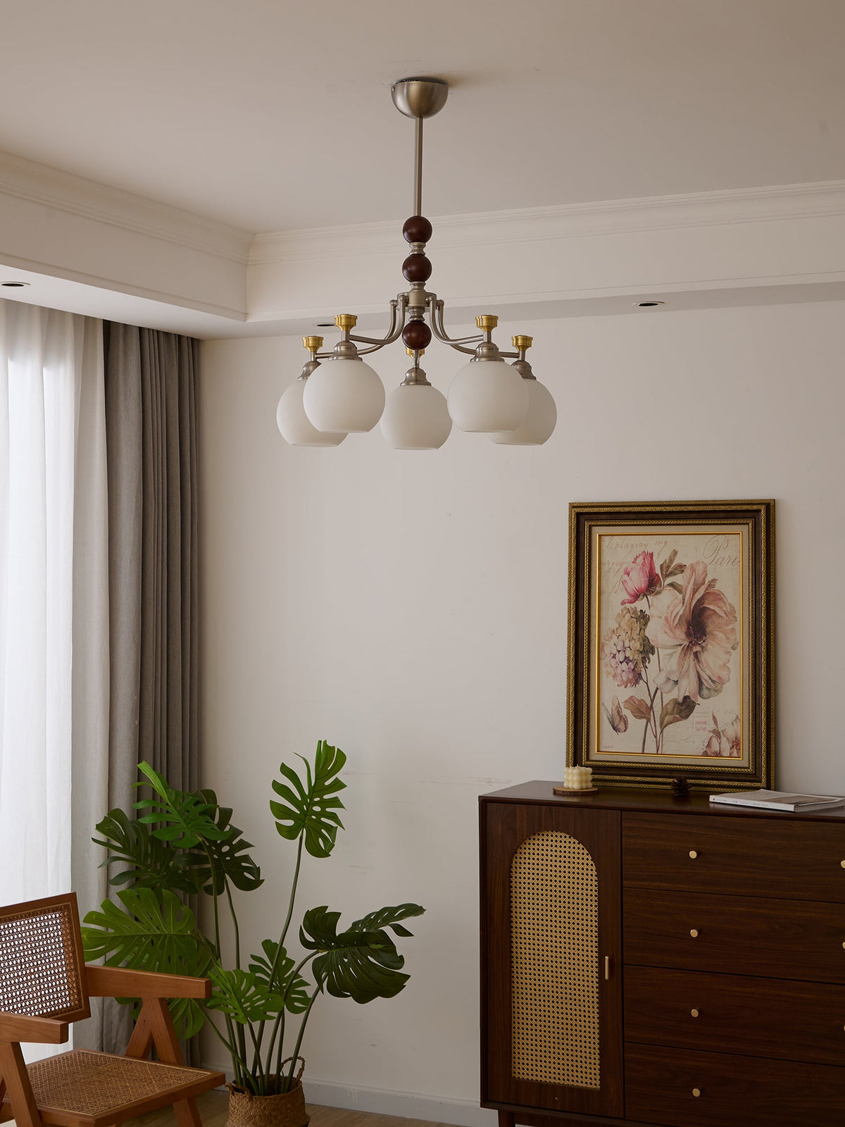 Lucienne Orb Chandelier – Modern Glass & Gold Pendant Light