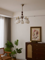 Lucienne Orb Chandelier – Modern Glass & Gold Pendant Light