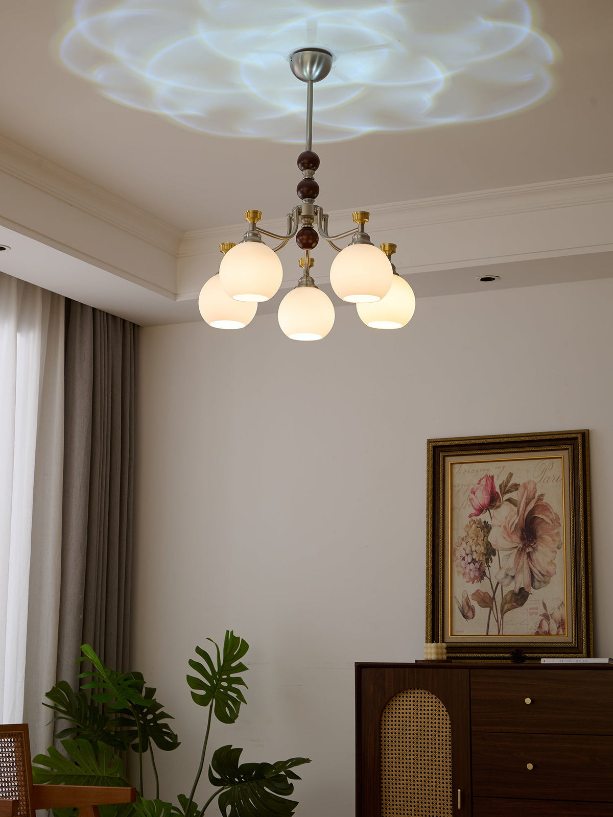 Lucienne Orb Chandelier – Modern Glass & Gold Pendant Light