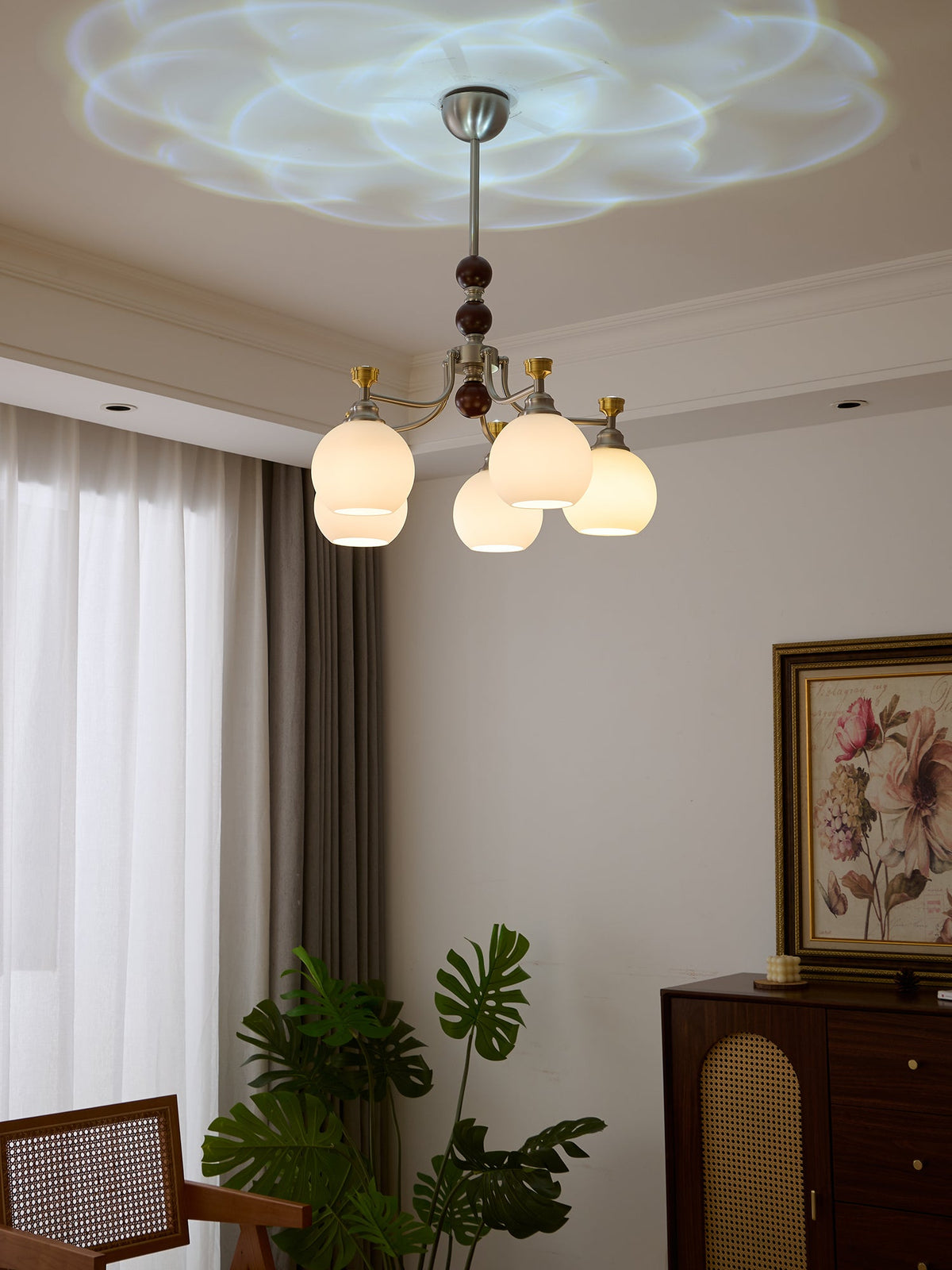 Lucienne Orb Chandelier – Modern Glass & Gold Pendant Light