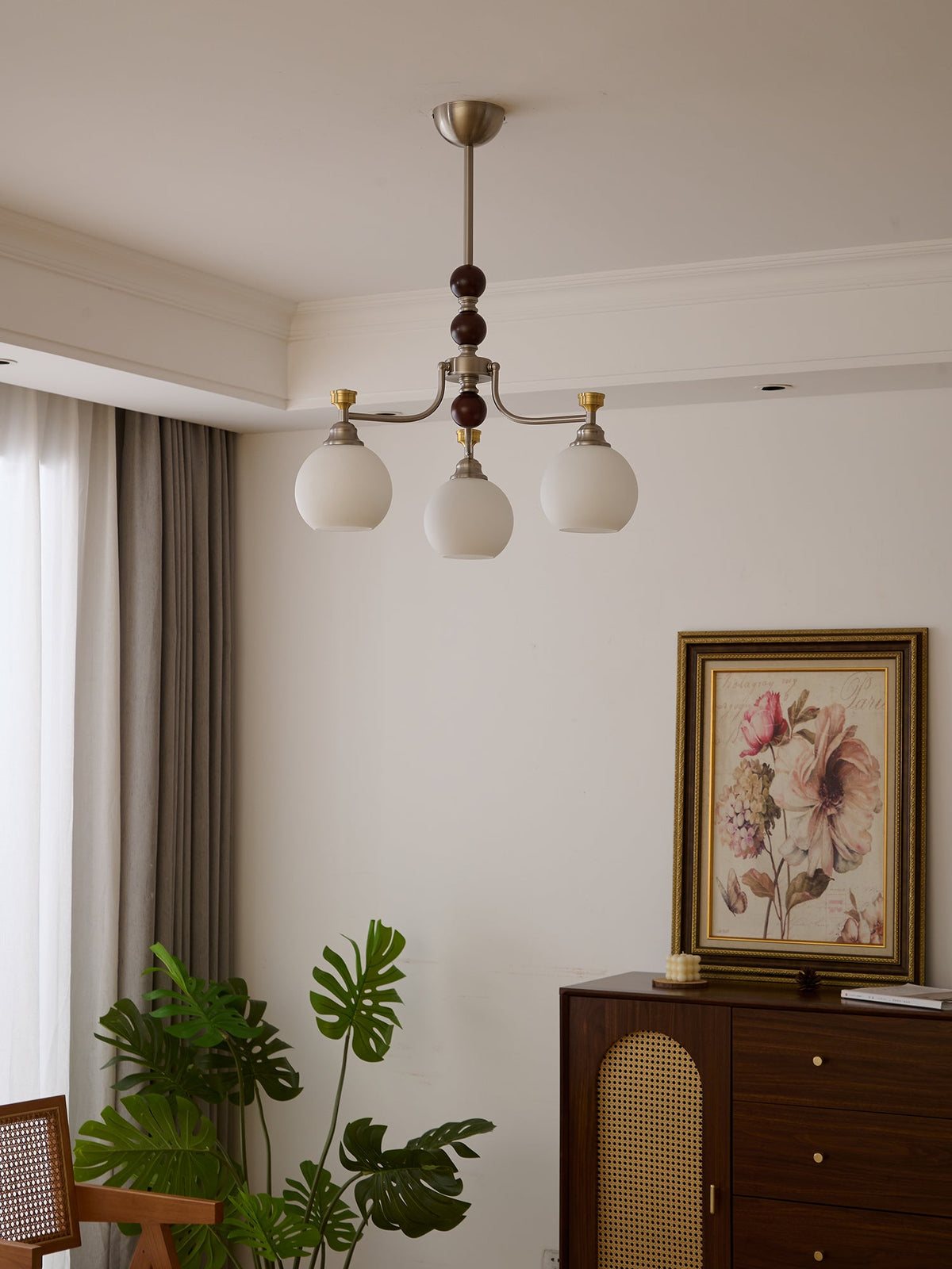Lucienne Orb Chandelier – Modern Glass & Gold Pendant Light