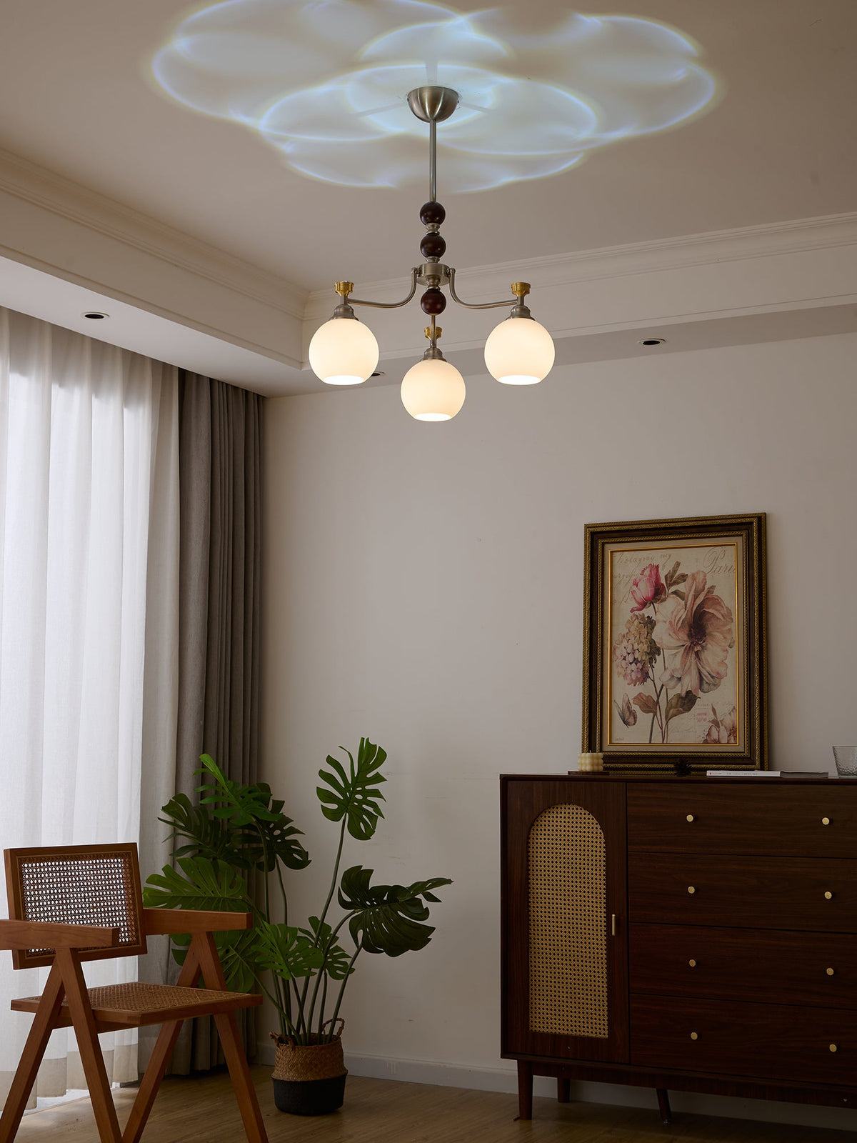 Lucienne Orb Chandelier – Modern Glass & Gold Pendant Light