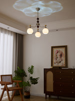 Lucienne Orb Chandelier – Modern Glass & Gold Pendant Light