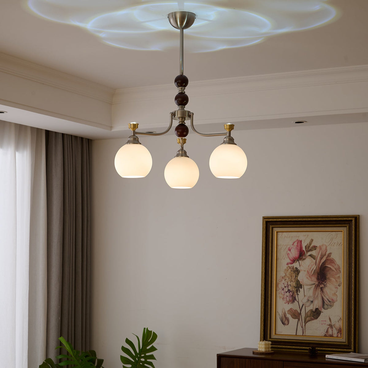 Lucienne Orb Chandelier – Modern Glass & Gold Pendant Light
