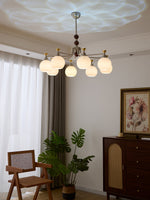Lucienne Orb Chandelier – Modern Glass & Gold Pendant Light