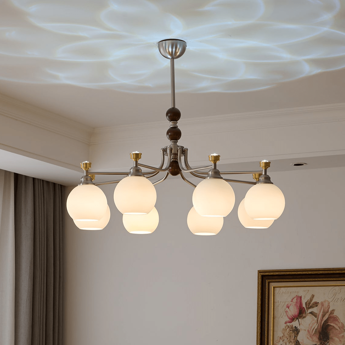 Lucienne Orb Chandelier – Modern Glass & Gold Pendant Light