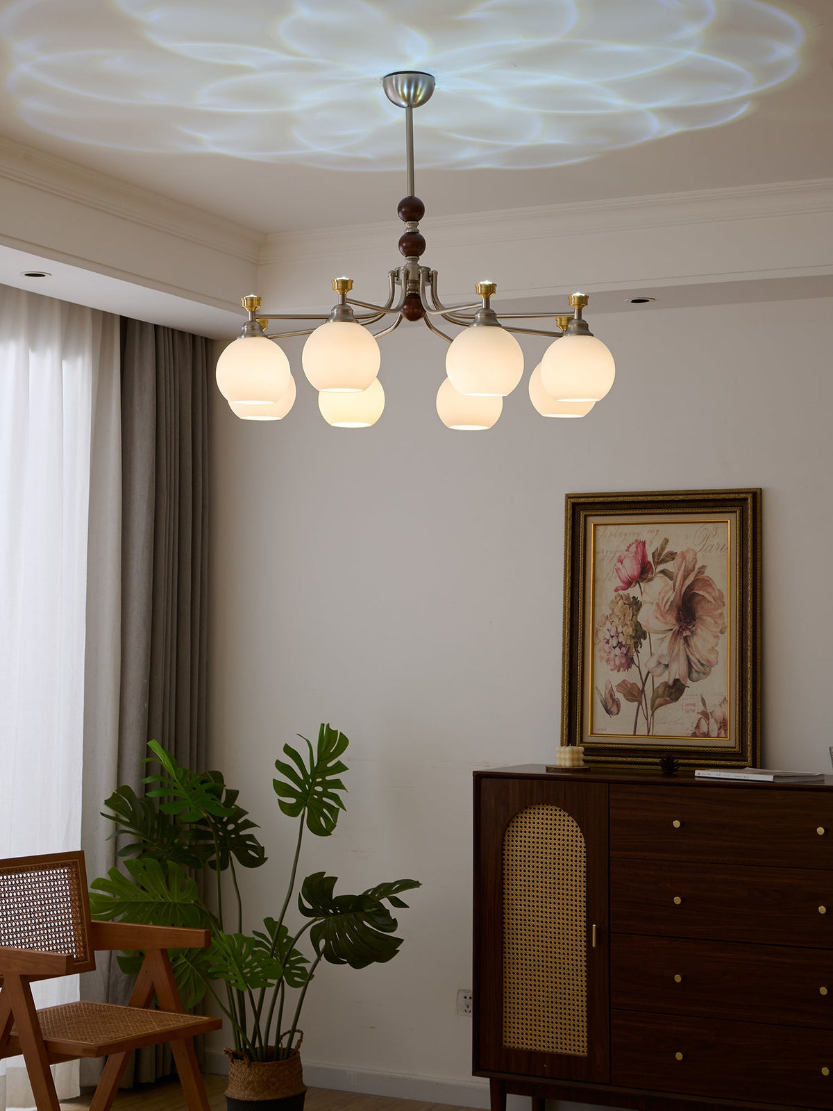 Lucienne Orb Chandelier – Modern Glass & Gold Pendant Light