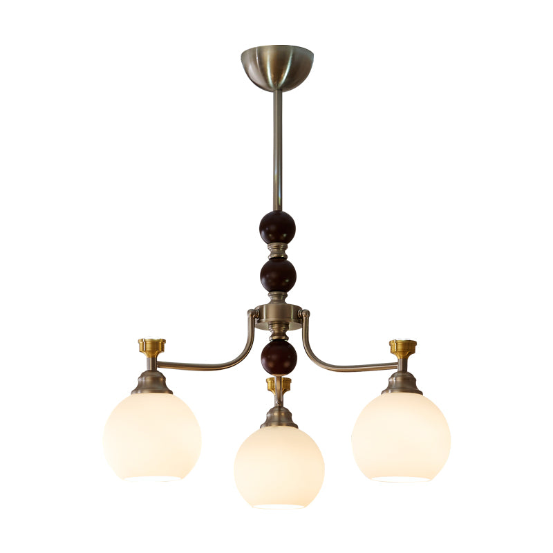 Lucienne Orb Chandelier – Modern Glass & Gold Pendant Light