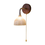 Lucina Wall Sconce in Walnut and Fluted Glass for Modern Interiors