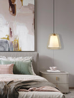 Lucinda Glass Pendant Light in Gold Finish for Modern Interiors