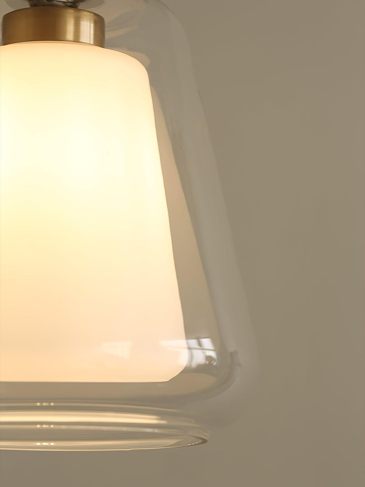 Lucinda Glass Pendant Light in Gold Finish for Modern Interiors