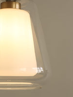 Lucinda Glass Pendant Light in Gold Finish for Modern Interiors