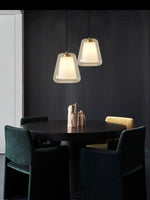 Lucinda Glass Pendant Light in Gold Finish for Modern Interiors