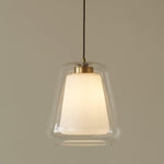 Lucinda Glass Pendant Light in Gold Finish for Modern Interiors