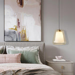 Lucinda Glass Pendant Light in Gold Finish for Modern Interiors