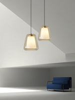 Lucinda Glass Pendant Light in Gold Finish for Modern Interiors