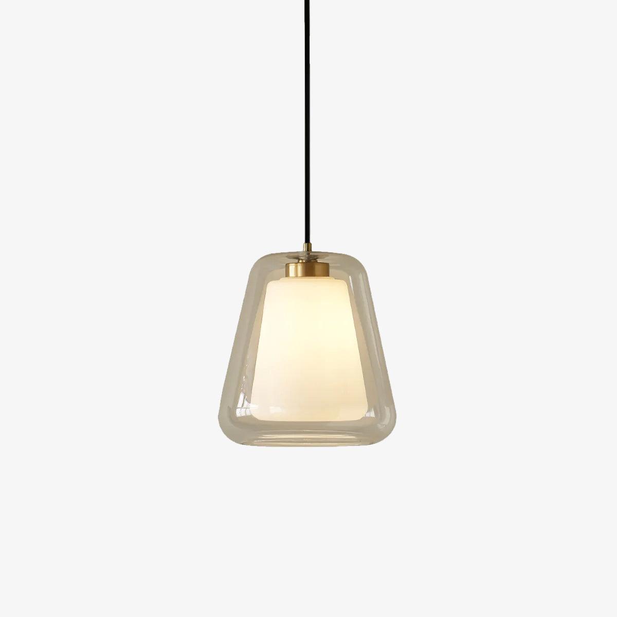 Lucinda Glass Pendant Light in Gold Finish for Modern Interiors