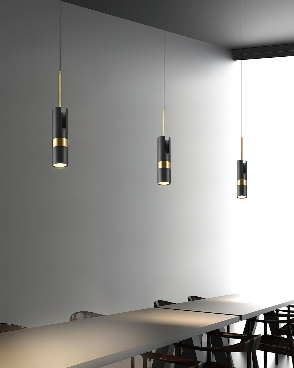 Lukas Modern Pendant Light in Iron and Aluminum