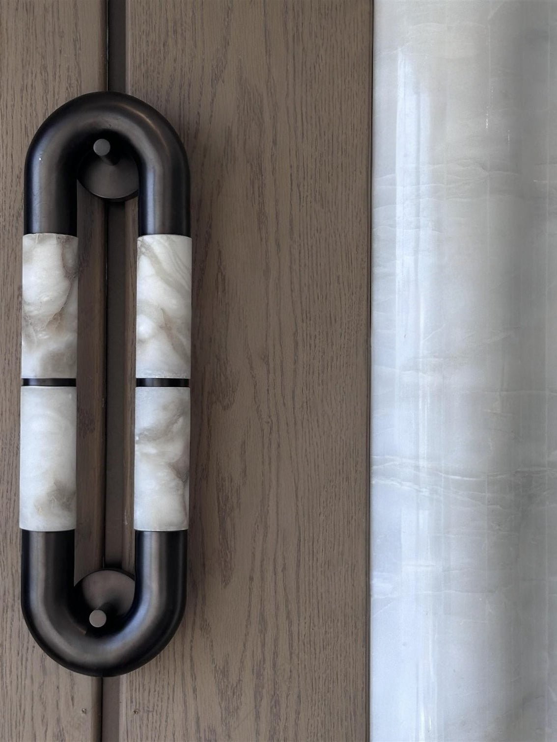Luma Arc Twin Alabaster Wall Sconce – Modern LED Wall Light