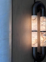 Luma Arc Twin Alabaster Wall Sconce – Modern LED Wall Light