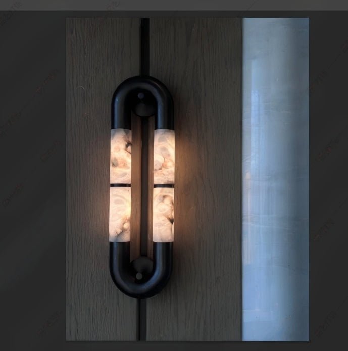 Luma Arc Twin Alabaster Wall Sconce – Modern LED Wall Light