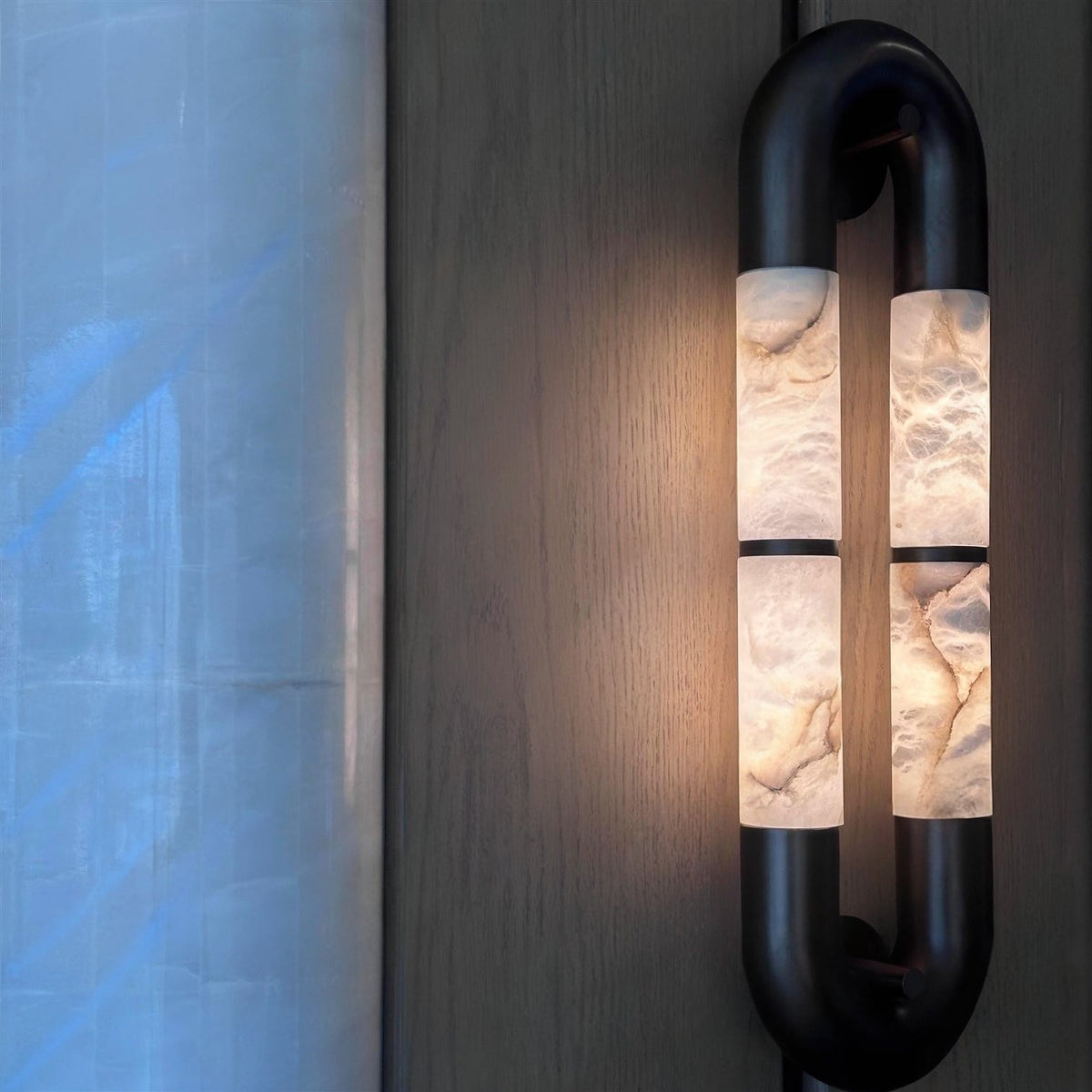 Luma Arc Twin Alabaster Wall Sconce – Modern LED Wall Light