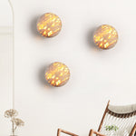 Luma Stone Wall Sconce in Yellow Travertine | Sculptural LED Wall Light