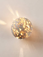 Luma Vein Stone Sphere Wall Sconce in Yellow Travertine