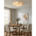 Luma Square Alabaster LED Flush Mount Ceiling Light for Modern Interiors