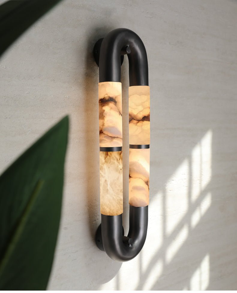Luma Arc Twin Alabaster Wall Sconce – Modern LED Wall Light