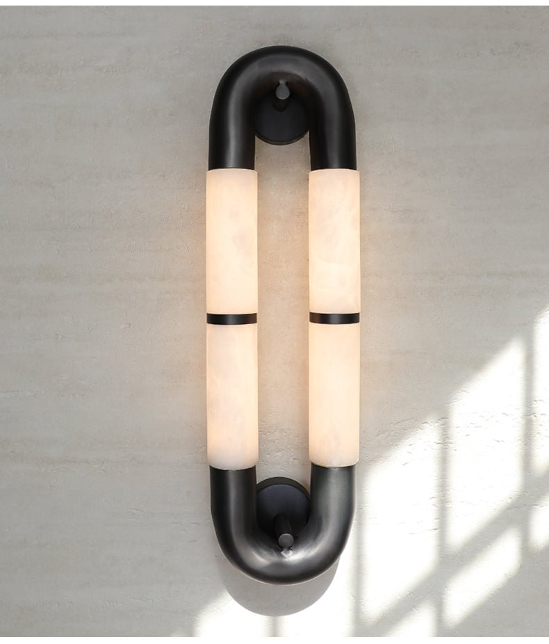 Luma Arc Twin Alabaster Wall Sconce – Modern LED Wall Light