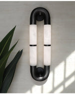 Luma Arc Twin Alabaster Wall Sconce – Modern LED Wall Light