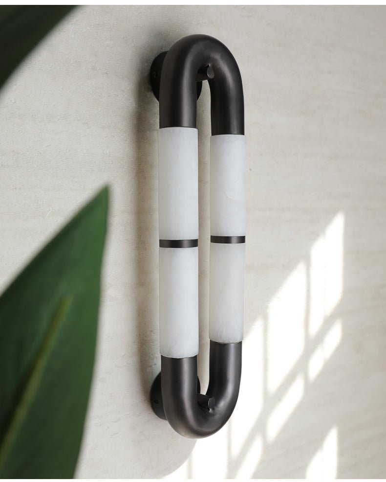 Luma Arc Twin Alabaster Wall Sconce – Modern LED Wall Light