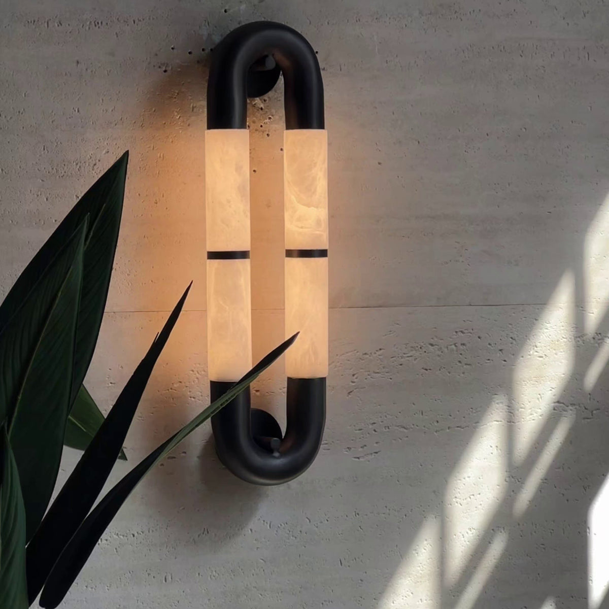 Luma Arc Twin Alabaster Wall Sconce – Modern LED Wall Light