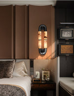 Luma Arc Twin Alabaster Wall Sconce – Modern LED Wall Light