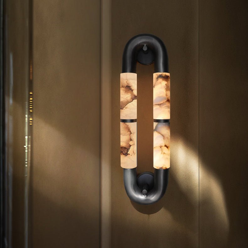 Luma Arc Twin Alabaster Wall Sconce – Modern LED Wall Light