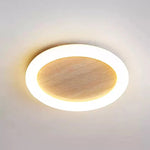 Luma Sol Travertine Flush Mount Ceiling Light with LED Halo