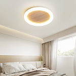 Luma Sol Travertine Flush Mount Ceiling Light with LED Halo