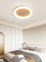 Luma Sol Travertine Flush Mount Ceiling Light with LED Halo