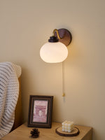 Lumea Crest Wall Sconce in Gold and Walnut Wood