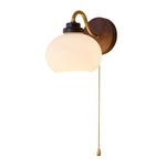 Lumea Crest Wall Sconce in Gold and Walnut Wood