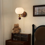 Lumea Crest Wall Sconce in Gold and Walnut Wood