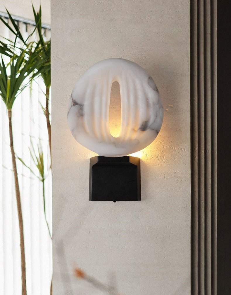 Lumen Rift Alabaster Wall Sconce – Modern LED Wall Light for Bedroom & Living Room