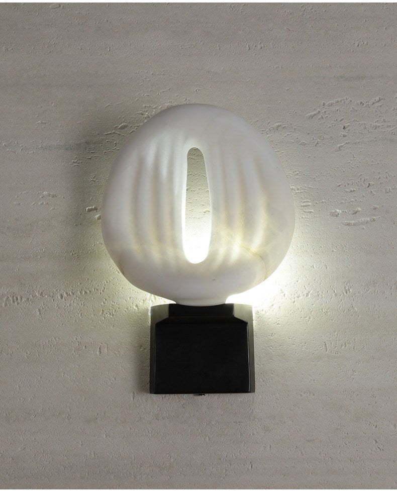 Lumen Rift Alabaster Wall Sconce – Modern LED Wall Light for Bedroom & Living Room
