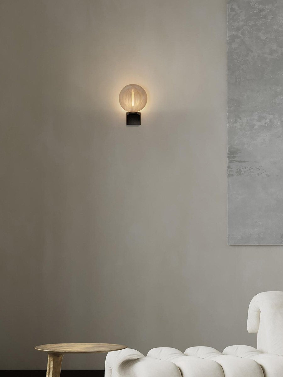Lumen Rift Alabaster Wall Sconce – Modern LED Wall Light for Bedroom & Living Room